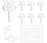 Bwuikim Vertical Blind Repair Carriers with Stems Tabs Blinds Repairs Set White Verticals Replacement Part Carriers with Stems Blinds Set