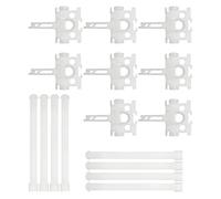 Bwuikim Vertical Blind Repair Carriers with Stems Tabs Blinds Repairs Set White Verticals Replacement Part Carriers with Stems Blinds Set
