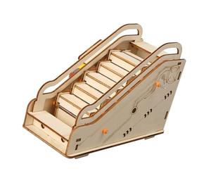 Bwuikim Wooden Escalator Gear Driven 3D Escalator Model for Assembly Educational Purpose in Schools and Homes Gear Transmission Kits