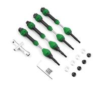 BWVMVB Drive Shaft Propshaft Rear Drive Shaft Steel Driveshaft CVD For 1/10 For Trxs For Slash For Rustler For Hoss For Stampede VXL 4X4 RC Car(Green front rear)
