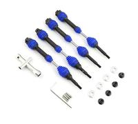 BWVMVB Drive Shaft Propshaft Rear Drive Shaft Steel Driveshaft CVD For 1/10 For Trxs For Slash For Rustler For Hoss For Stampede VXL 4X4 RC Car(Blue front rear)