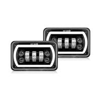 BWVMVB Front Headlight 4PCS 4x6 Inch 90w 12V 24V LED Headlights With DRL For Suzuki DRZ400SM DRZ400S DRZ400E Headlamp Assembly(2pc LED Headlight)