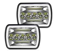 BWVMVB Front Headlight 5x7 7x6 LED Headlights H6054 H5054 Headlamp For Jeep For Wrangler YJ For Cherokee XJ Comanche MJ S10 For Blazer Express Savana Van Truck Headlamp Assembly(Type A 2 PCS)