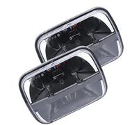 BWVMVB Front Headlight 5X7 7x6“ Square Car LED Headlight Hi-Lo Beam Led Headlamp For Jeep For Wrangler YJ For Cherokee XJ Comanche MJ Headlamp Assembly(2pcs)