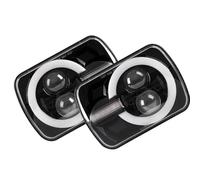 BWVMVB Front Headlight 5x7 Inch Led Headlight 7x6 Drl Turn Signal Hi-Lo Beam Headlamp For Jeep For Wrangler YJ XJ Comanche MJ Headlamp Assembly