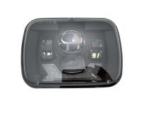 BWVMVB Front Headlight 7"x6" 5X7 Square LED Headlights Hi/Lo H4 Headlamp For Jeep For Wrangler YJ For Cherokee XJ For MJ Comanche Headlamp Assembly(1PC BlackD)