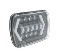 BWVMVB Front Headlight 90W 7x6'' 5X7 Waterproof LED Headlight White DRL Amber Turn Signal H4 Square Headlamp For Jeep For Wrangler YJ For Cherokee XJ Comanche MJ Headlamp Assembly