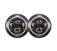 BWVMVB Motor Car LED 7 Inch Round Headlight DRL Hi-Lo With Halo Motorcycle Headlamp For Lada For Niva 4X4 12V 24V Motorbike Headlight