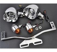 BWVMVB Motorcycle Fog Light For VT VTX Shadow Motorcycle Headlight Spot Fog Light Auxiliary Lamp Turn Signal Bracket Holder(One Set)