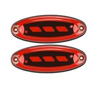 BWVMVB Rear Tail Light Lamps 2/4/10pcs Oval LED Side Marker Turn Signals Rear Light Warning Stop Lamp 12V 24V For Car Truck Trailer Bus Tractor