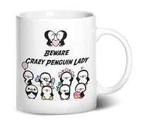 BWW Print - Beware The Crazy Penguin Lady - Gift Mug, Ceramic, 11fl.oz.