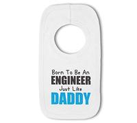 BWW Print - Born to be an Engineer like Daddy/Mummy pink/blue - Baby Pullover Bib, Boy or Girl
