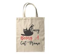 BWW Print - Busy Being A Cat Mama - Printed Tote Bag - Tote Bag, Single Sided