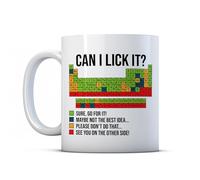 BWW Print - Can I Lick It Periodic Table - Funny Chemistry Science Lover Gift Mug, Ceramic, 11fl.oz.