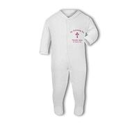 BWW Print - Christening with Cross and personalised girls name pink - Baby Grow, 6-12 Months, Girl or Boy, New Born to 24mth