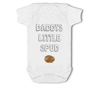 BWW Print - Daddys Little Spud funny - Baby Vest, 0-3 Months, Girl or Boy, New Born to 24mth