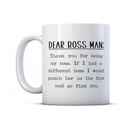 BWW Print - Dear Boss Man - Funny Managing Director Work Gift Mug, Ceramic, 11fl.oz.