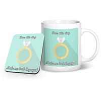 BWW Print - Does This Ring Make me Look Engaged - Mug & Coaster Gift Set