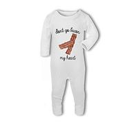 BWW Print - Dont Go Bacon My Heart funny - Baby Romper Suit, 0-3 Months, Girl or Boy, New Born to 24mth