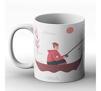 BWW Print - Gone Fishing - Printed Mug, Ceramic, 11fl.oz.