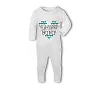 BWW Print - Happy Christmas To Daddy From Bump - Baby Romper Suit, 0-3 Months, Girl or Boy, New Born to 24mth