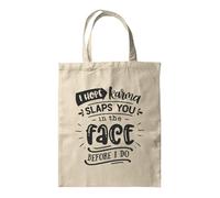 BWW Print - I Hope Karma Slaps You In The Face Before I Do, Funny Tote Bag, Gift for Her, Reusable Shopping Bag, Birthday Christmas Gift