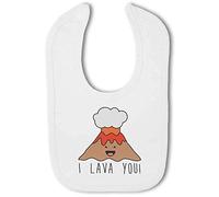 BWW Print - I Lava (Love) You funny volcano - Baby Bib, Boy or Girl