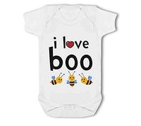 BWW Print - I Love Boo-Bees funny Newborn/Toddler - Baby Vest, 12-18 Months, BSUBBS01052_12, Girl or Boy, New Born to 24mth