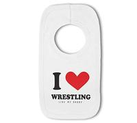 BWW Print - I Love Wrestling like Daddy - Baby Pullover Bib, Boy or Girl