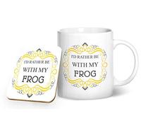 BWW Print - I'd Rather Be with My Frog - Mug & Coaster Gift Set