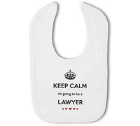 BWW Print - Im Going to be a Lawyer, Keep Calm with hearts - Baby Bib, Boy or Girl