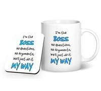 BWW Print - I'm The Boss We'll just do it My Way - Mug & Coaster Gift Set