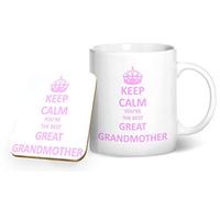 BWW Print - Keep Calm You're The Best Great Grand Mother - Mug & Coaster Gift Set