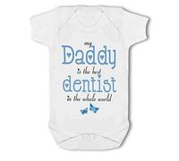 BWW Print Ltd BWW Print - My Daddy/Uncle/Cousin is the Best Dentist in the World - Baby Vest, 3-6 Months, BSUBBS00646_03, Girl or Boy, New Born to 24mth
