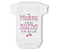 BWW Print Ltd BWW Print - My Mummy/Auntie/Cousin is the Best Nurse in the World - Baby Vest, 0-3 Months, BSUBBS00643_00, Girl or Boy, New Born to 24mth
