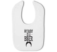 BWW Print - My Daddy is a Biker fathers day gift - Baby Bib, Boy or Girl