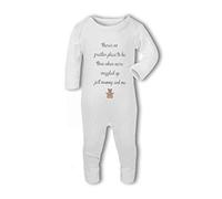 BWW Print - No Greater Place to be, Snuggled up, Mummy and Me - Baby Romper Suit, 6-12 Months, Girl or Boy, New Born to 24mth