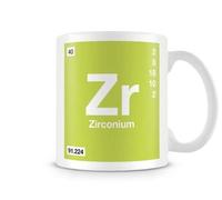 BWW Print - Periodic Table of Elements 40 Zr - Zirconium Symbol Mug, Ceramic, 11fl.oz.