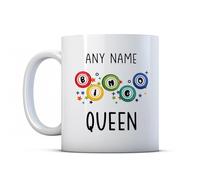 BWW Print - Personalised Any Name Bingo Queen - Lottery Lover Gift Mug, Ceramic, 11fl.oz.