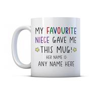 BWW Print - Personalised My Favourite Niece Gave Me This Mug - Funny Mug Gift for Uncle Or Aunt, Ceramic, 11fl.oz.