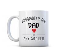 BWW Print - Personalised Promoted to Dad - New Father Expecting Parent Gift Mug, Ceramic, 11fl.oz.