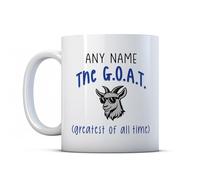 BWW Print - Personalised The Goat Greatest of All Time - Funny Friend Or Colleague Appreciation Gift Mug, Ceramic, 11fl.oz.