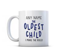 BWW Print - Personalised The Oldest Child I Make The Rules - Funny Sibling Gift Mug, Ceramic, 11fl.oz.