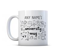 BWW Print - Personalised University Mug - New Uni Student Gift, Ceramic, 11fl.oz.