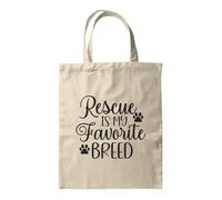 BWW Print - Rescue Is My Favourite Breed - Printed Tote Bag - Tote Bag, Single Sided