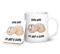 BWW Print - Some Days I'm Just a Sloth - Printed Mug & Coaster Gift Set
