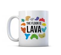 BWW Print - The Floor is Lava - Funny Climbing Lover Bouldering Gift Mug, Ceramic, 11fl.oz.