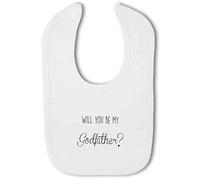 BWW Print - Will You be my Godfather - Baby Bib, Boy or Girl