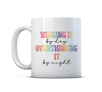 BWW Print - Winging It by Day Overthinking It by Night - Co-Worker Gift Mug, Ceramic, 11fl.oz.