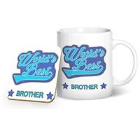 BWW Print - Worlds Best Brother - Mug & Coaster Gift Set